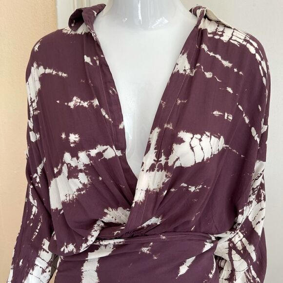 YOUNG FABULOUS & BROKE Raine Tie Dye Wrap Dress - Picture 14 of 15